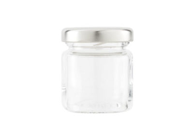 Mini Jampot 5cl &nbsp;<br />deksel zilver