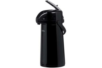 Pompthermoskan RVS Zwart &nbsp;<br />1,3L