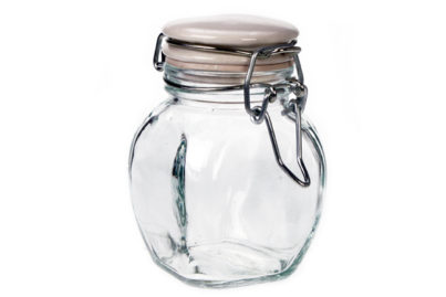 Weckpot met Clip 12,5cl &nbsp;<br />4,2 x 4,2 x 8 cm