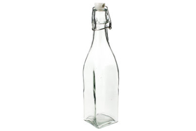 Beugelfles met Witte Stop &nbsp;<br />0,56L · 6,3 x 6,3 x 27 cm