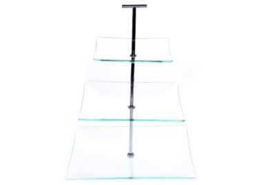 Etagère Glas 3 Niveaus &nbsp;<br />15-20-25 x 30 cm