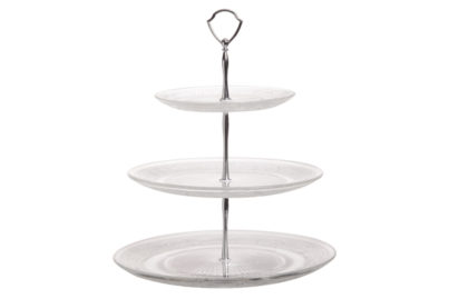 Retro Etagère Glas 3 Niveaus &nbsp;<br />&Oslash; 18-25-29 x 34 cm