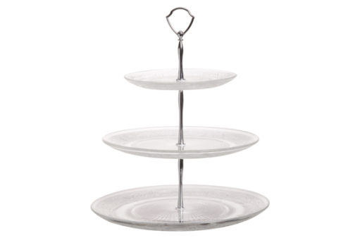 Retro Etagère Glas 3 Niveaus  <br />Ø 18-25-29 x 34 cm