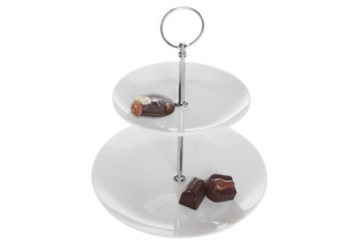Etagère 2 Niveaus Wit &nbsp;<br />&Oslash; 15-20,5 x 24 cm