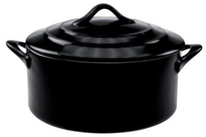 Black Ovenschaaltje met Deksel &nbsp;<br />&Oslash; 10 x 5 cm · mat zwart