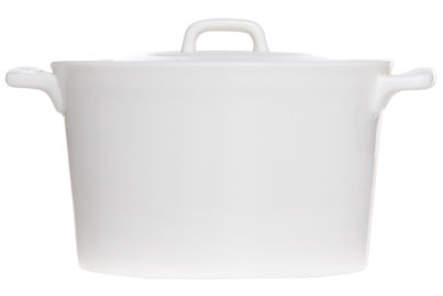 Clio White Potje met Deksel &nbsp;<br />&Oslash; 15,3 x 7,3 cm