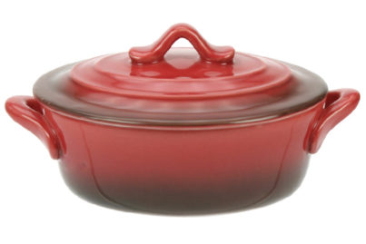 Red Ovenschaal met Deksel &nbsp;<br />13 x 10 x 5 cm
