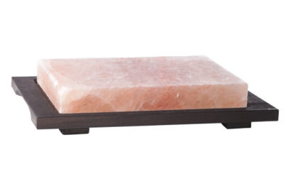 Zoutsteen in Wengé Basis &nbsp;<br />20 x 30 x 4 cm - 38 x 26,5 cm