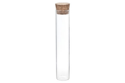 Proefbuisje Lang 10cl &nbsp;<br />&Oslash; 3 x 15 cm · met kurk dop