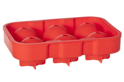 Siliconen IJsblokjesvorm Rood &nbsp;<br />voor 6 ijsbolletjes