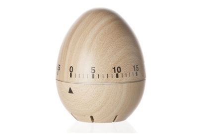 Keukentimer Ei-Vorm Hout&nbsp;<br />&Oslash; 6,2 x 7,5 cm