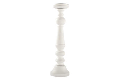 Kandelaar Wit Hout &nbsp;<br />12 x 12 x 43,3 cm