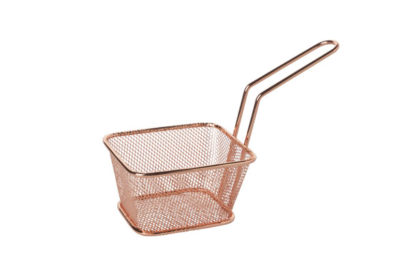 Frietmandje Koper &nbsp;<br />9 x 11 x 6 cm