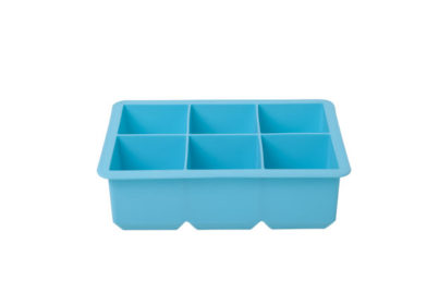 Siliconen IJsblokjesvorm Blauw &nbsp;<br />voor 6 ijsblokjes