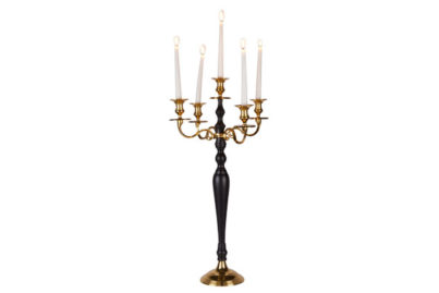 Kandelaar voor 5 Kaarsen &nbsp;<br />78 cm · zwart - goud
