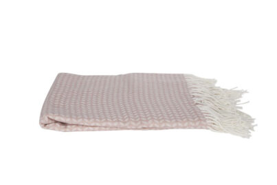 Plaid Roze Wit &nbsp;<br />130 x 180 cm