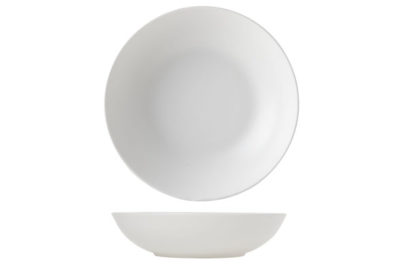 Mat White Diep Bord &nbsp;<br />&Oslash; 22 cm