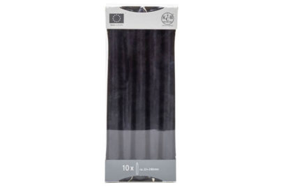 Spitskaars Zwart &nbsp;<br />&Oslash; 2,2 cm x 24 cm