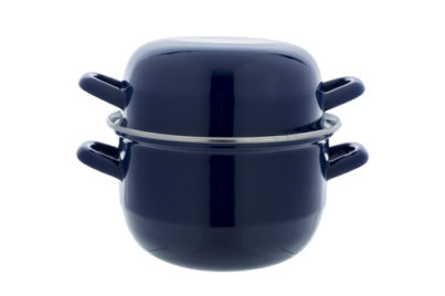 Horeca Mosselpan Blauw 2,8L &nbsp;<br />&Oslash; 18 cm · voor 1,2 kg mosselen