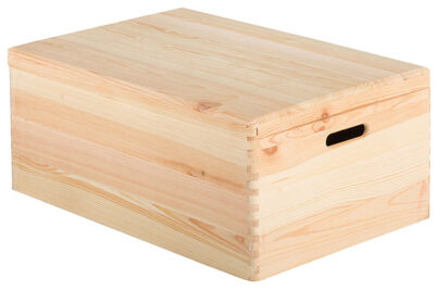 Houten Opbergkist met Deksel &nbsp;<br />60 x 40 x 23 cm · grenenhout