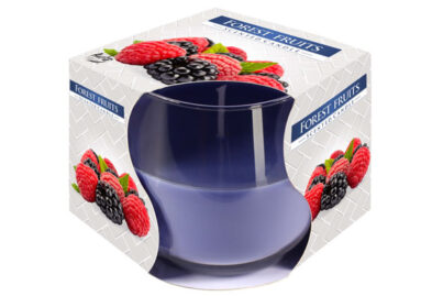 Geurkaars Glas Bosvruchten &nbsp;<br />&Oslash; 8 x 7 cm · ± 24 branduren