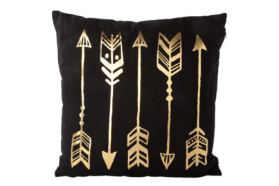 Kussen Zwart Pijlen Goud &nbsp;<br />44 x 44 cm