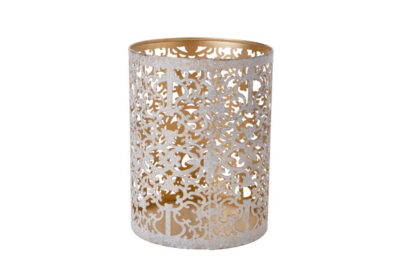 Theelichthouder Gold White Wash &nbsp;<br />&Oslash; 13 x 10 cm