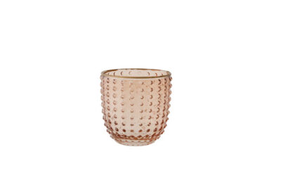 Theelichtglas Dots Mango &nbsp;<br />&Oslash; 8 x 8 cm