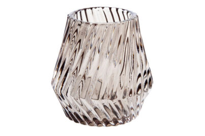 Theelichthouder Bruin Rond Glas &nbsp;<br />&Oslash; 9 x 9 cm