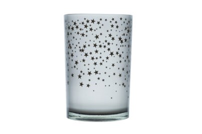 Theelichthouder Grijs Stars &nbsp;<br />&Oslash; 12 x 18 cm