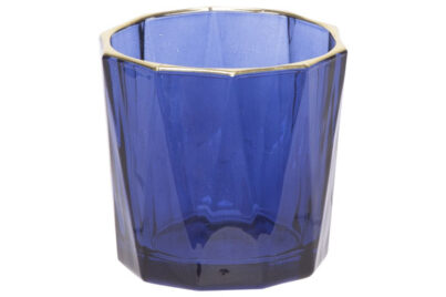 Theelichthouder Venice Blauw &nbsp;<br />7,5 x 7,5 x 7 cm