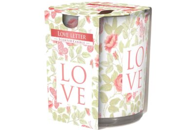 Geurkaars Glas Love Letter &nbsp;<br />&Oslash; 7 x 8 cm · ± 22 branduren