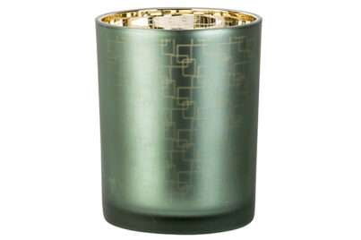 Theelichthouder Labyrinth &nbsp;<br />goud groen · &Oslash; 10 x 12 cm