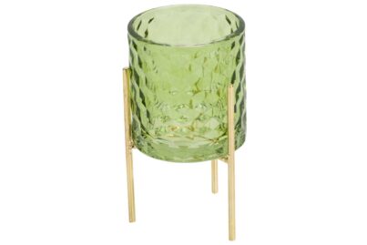 Theelichthouder Hexa Foot Groen &nbsp;<br />&Oslash; 7,5x 12,5 cm