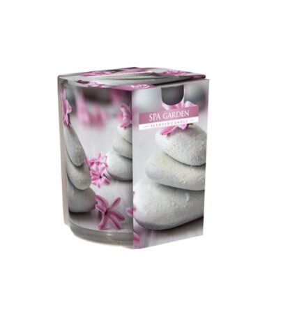 Geurkaars Glas Spa Garden &nbsp;<br />&Oslash; 7 x 8 cm · ± 22 branduren
