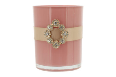 Theelichthouder Medaillon &nbsp;<br />oud roze · 8,5 x 8 x 10 cm