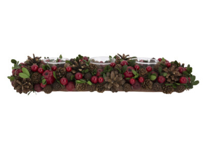 Theelichthouder Red Fruit Mix &nbsp;<br />41 x 13 x 7 cm