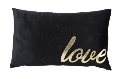 Kussen Love Goud Zwart &nbsp;<br />50 x 10 x 30 cm