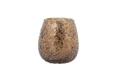 Theelichthouder Antoinette Bruin &nbsp;<br />&Oslash; 8 x 9 cm