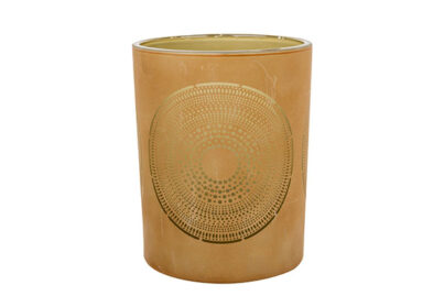 Theelichthouder Circle Mat Cognac &nbsp;<br />&Oslash; 7 x 8 cm