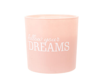 Dreams Geurkaars Roze Glas &nbsp;<br />&Oslash; 10 x 10 cm · ± 40 branduren