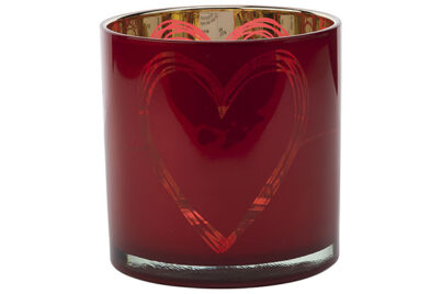 Theelichthouder Heart Rood &nbsp;<br />&Oslash; 15 x 15 cm