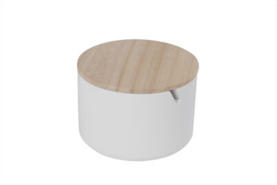 Juwelendoos Modern Hout Wit &nbsp;<br />13 x 13 x 9 cm