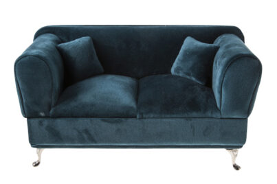 Juwelendoos Bank Blauw &nbsp;<br />18 x 15 x 37 cm · fluweel