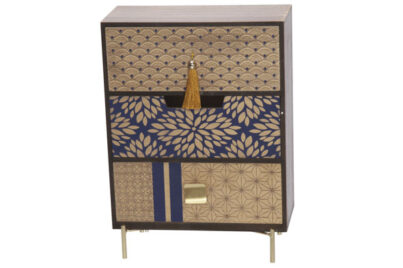 Kastje Gold Blauw &nbsp;<br />25 x 12,5 x 34 cm · hout