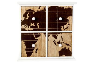 Ladenkast Map Wit Bruin &nbsp;<br />24 x 11,5 x 24 cm · hout