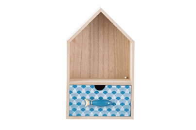 Kastje Fish Blue Natuur &nbsp;<br />15 x 11 x 25 cm · hout
