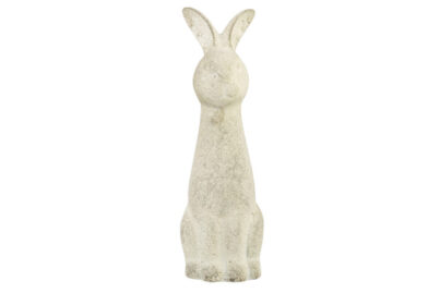 Zittend Konijn Grained Beige &nbsp;<br />16 x 32 cm · aardewerk