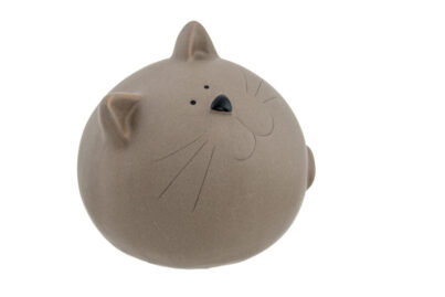 Beeldje Dikke Kat Mat Bruin &nbsp;<br />17,4 x 16,1 x 16,2 cm · keramiek