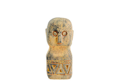 Ornament Indi Face Bruin &nbsp;<br />8 x 7 x 17 cm · magnesium